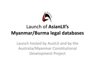 Launch of AsianLIIs Myanmar/Burma Legal Databases by AustLII