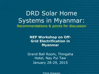 Recommendations for Enhancing DRD Solar Home Systems in Myanmar