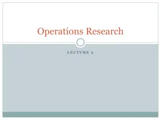 Optimization Problems in Operations Research