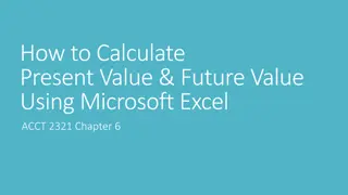 How to Calculate Present Value & Future Value Using Microsoft Excel