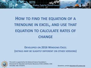 Excel Tutorial: Finding Trendline Equation and Calculating Rates of Change