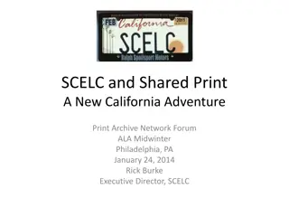 SCELC Shared Print Feasibility Study Overview