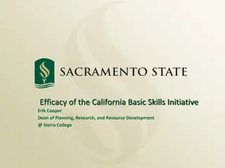 Efficacy of the California Basic Skills Initiative by Erik Cooper