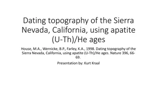 Dating Topography of the Sierra Nevada, California with Apatite (U-Th)/He Ages