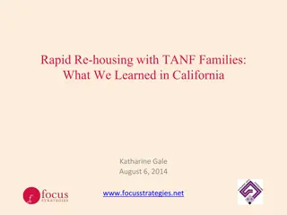 Insights on Rapid Re-housing with TANF Families in California