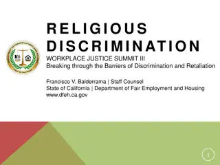 Religious Discrimination Laws in California Workplace