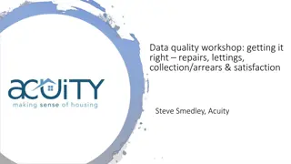 Data Quality Workshop: Achieving Excellence in Housing Management