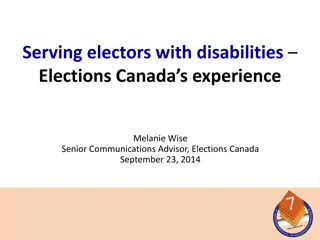 Ensuring Inclusive Elections: Serving Electors with Disabilities in Canada