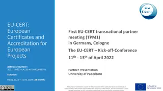 EU-CERT: Enhancing Adult Education Quality and Accreditation in European Projects