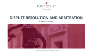 Comprehensive Overview of Dispute Resolution and Arbitration Methods