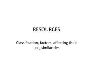 Understanding Resources: Classification, Factors, and Similarities