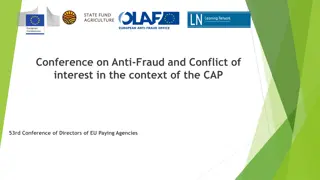 Conference on Anti-Fraud and Conflict of Interest in the Context of the CAP 53rd Conference of Directors of EU Paying Agencies