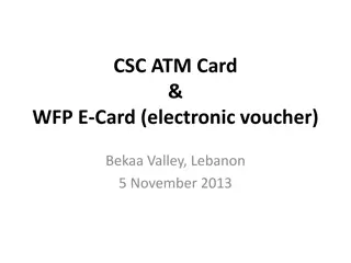 Cash Assistance Card System Overview in Bekaa Valley, Lebanon