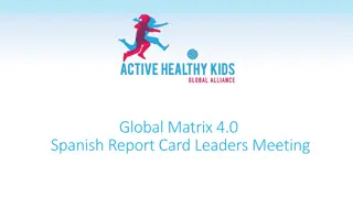 Global Matrix 4.0 Spanish Report Card Leaders Meeting Overview