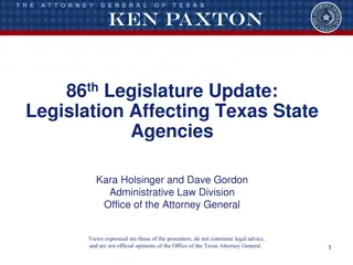 Updates on Recent Legislation Impacting Texas State Agencies