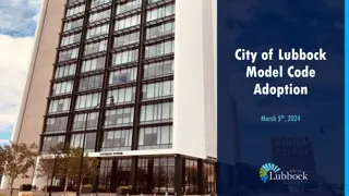 City of Lubbock Model Code Adoption Update