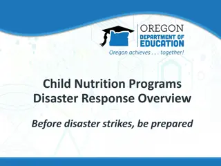 Responding to Child Nutrition Programs in Disasters