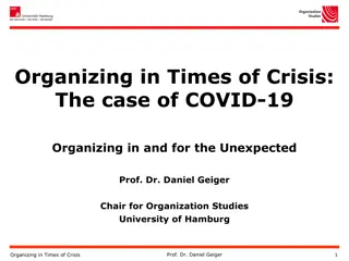 Organizing in Times of Crisis: Strategies for Managing the Unexpected