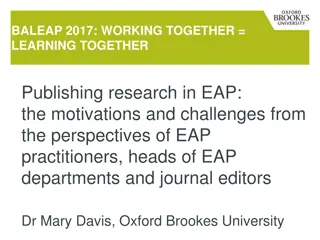 Insights into Research Publishing in EAP Community