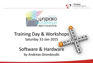 Training Day & Workshops: Software and Hardware Insights by Andreas Grondoudis