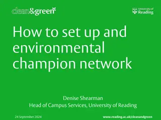 Establishing an Environmental Champion Network for Sustainable Change at University of Reading