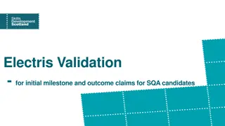 Electris Validation Process for SQA Candidates