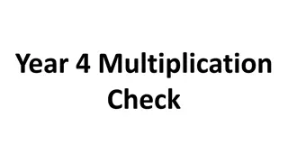 Year 4 Multiplication Check Information