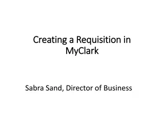 Requisition Process in MyClark