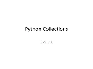 Python Collections: Lists, Tuples, and Dictionaries