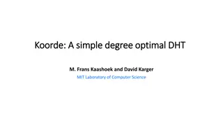 Koorde: A Simple Degree Optimal DHT