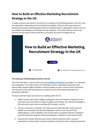 How to Build an Effective Marketing Recruitment Strategy in the UK