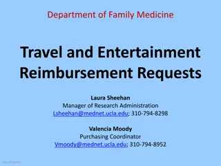 Travel and Entertainment Reimbursement Guidelines for Department of Family Medicine