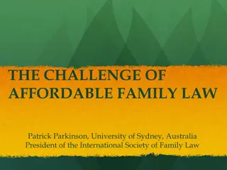 Challenges in Affordable Family Law Systems