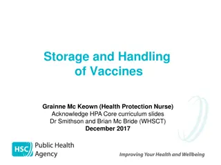 Vaccine Storage and Handling Guidelines: Key Points for Healthcare Professionals