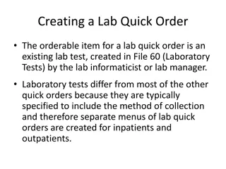 Managing Lab Quick Orders for Efficient Testing Workflow