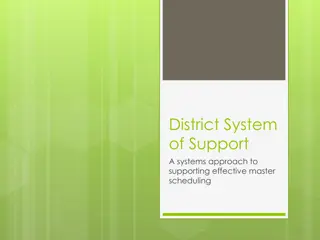 District System of Support for Effective Master Scheduling