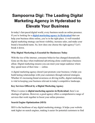 Sampoorna Digi_ The Leading Digital Marketing Agency in Hyderabad to Elevate Your Business