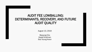 Auditing Lowballing: Impact on Audit Quality and Recovery