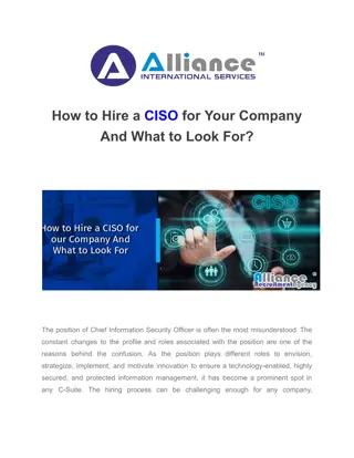 How to Hire a CISO for Your Company And What to Look For