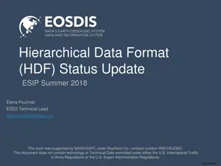 Update on HDF Data Format Status and Features Summary