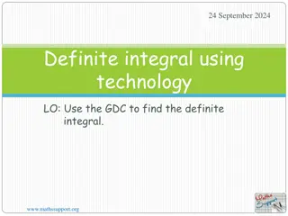 Definite Integrals Using Graphing Display Calculator for Evaluation