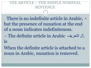 Arabic Grammar and Gender Rules