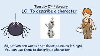 Describing Characters Using Adjectives: A Fun Learning Activity