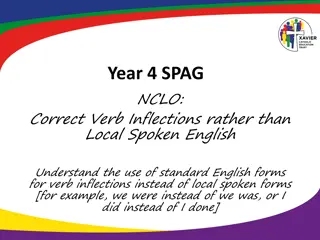 Verb Inflections in Standard English