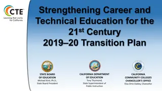 Strengthening Career and Technical Education for the 21st Century Transition Plan