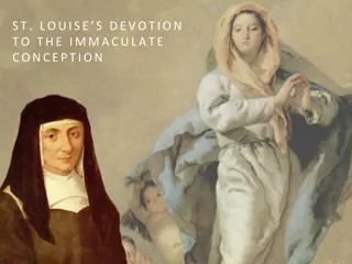 St. Louise's Devotion to the Immaculate Conception