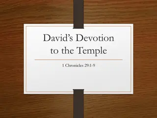 David's Devotion to the Temple - Chronicles Reflection