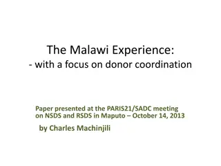 Enhancing Donor Coordination for Statistical Planning: The Malawi Experience