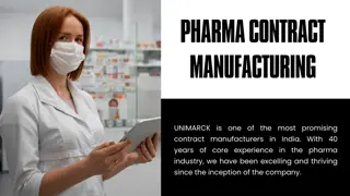 Pharma Products Contract Manufacturer Service in India