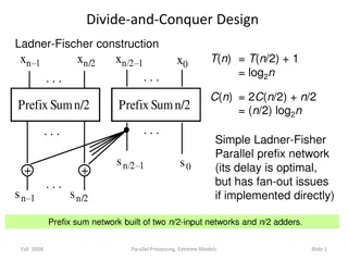 Parallel Prefix Networks in Divide-and-Conquer Algorithms